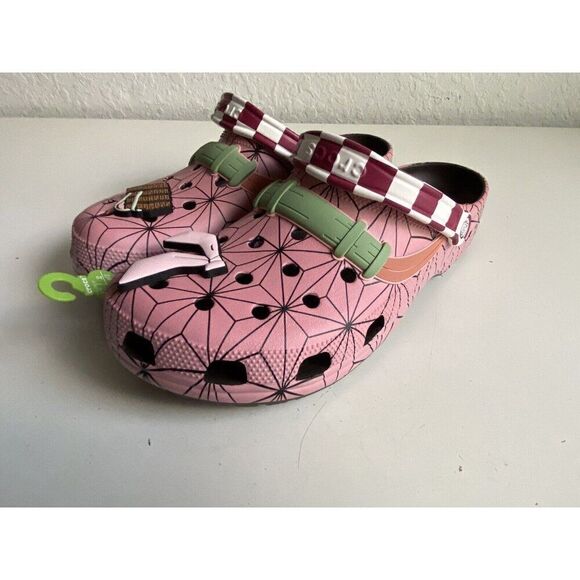 Crocs‎ Demon Slayer Nezuko Pink Anime Classic Clog 209320-206 Men’s Sz 14 NEW main image 9